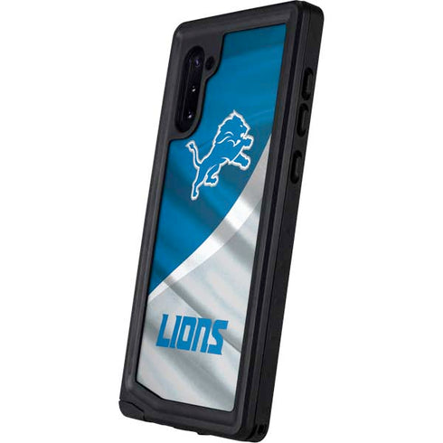 NFL Detroit Lions Galaxy Note 10 Waterproof Case