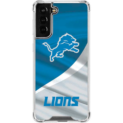 NFL Detroit Lions Galaxy S21 FE Clear Case