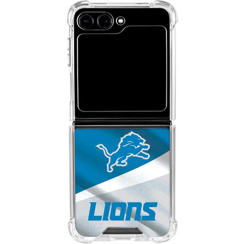 NFL Detroit Lions Galaxy Z Flip5 5G Clear Case