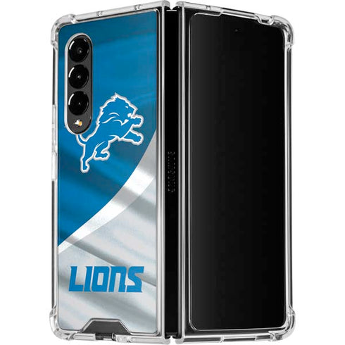 NFL Detroit Lions Galaxy Z Fold4 5G Clear Case