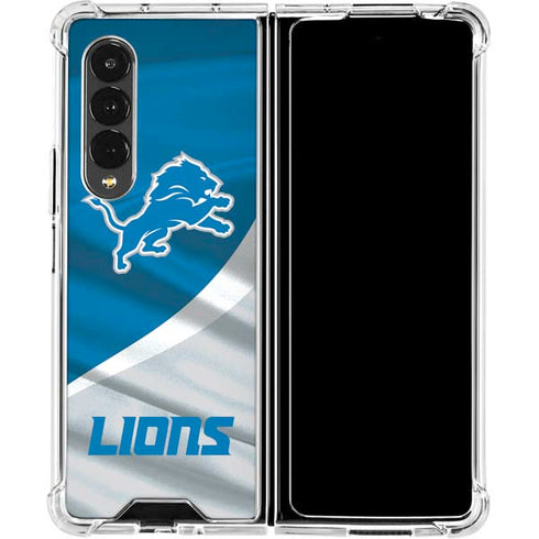 NFL Detroit Lions Galaxy Z Fold4 5G Clear Case
