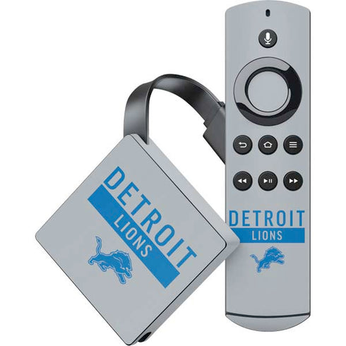 NFL Detroit Lions Grey Performance Series Amazon Fire TV Skin