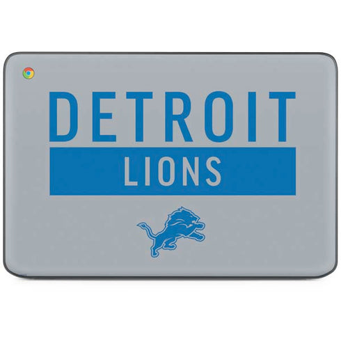 NFL Detroit Lions Grey Performance Series HP Chromebook Skin