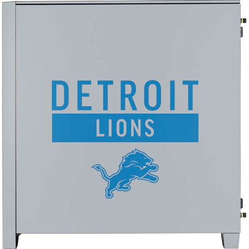 NFL Detroit Lions Grey Performance Series Corsair 4000D Tempered Glass Mid-Tower ATX Case Skin