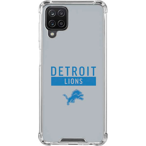 NFL Detroit Lions Grey Performance Series Galaxy A12 Clear Case