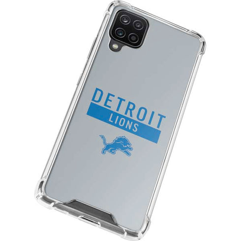 NFL Detroit Lions Grey Performance Series Galaxy A12 Clear Case