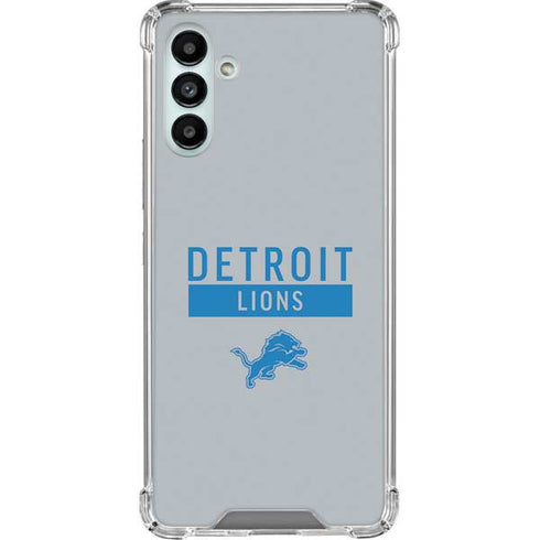 NFL Detroit Lions Grey Performance Series Galaxy A13 5G Clear Case