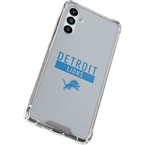 NFL Detroit Lions Grey Performance Series Galaxy A13 5G Clear Case