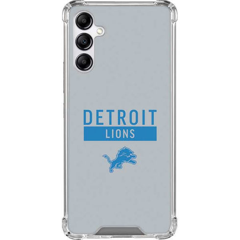 NFL Detroit Lions Grey Performance Series Galaxy A14 5G Clear Case