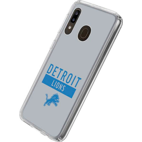 NFL Detroit Lions Grey Performance Series Galaxy A20 Clear Case