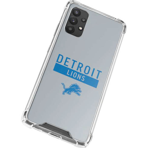 NFL Detroit Lions Grey Performance Series Galaxy A32 5G Clear Case