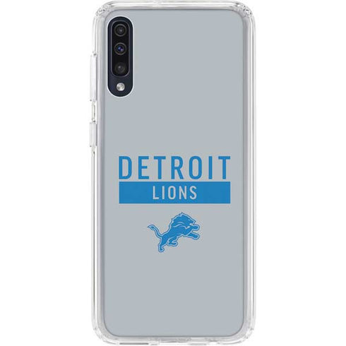 NFL Detroit Lions Grey Performance Series Galaxy A50 Clear Case