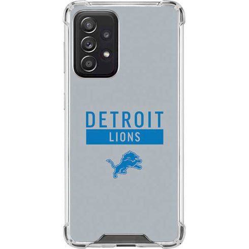 NFL Detroit Lions Grey Performance Series Galaxy A52 5G Clear Case