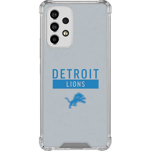 NFL Detroit Lions Grey Performance Series Galaxy A53 5G Clear Case