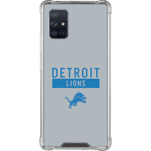 NFL Detroit Lions Grey Performance Series Galaxy A71 5G Clear Case