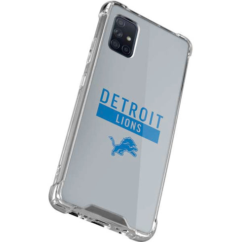 NFL Detroit Lions Grey Performance Series Galaxy A71 5G Clear Case