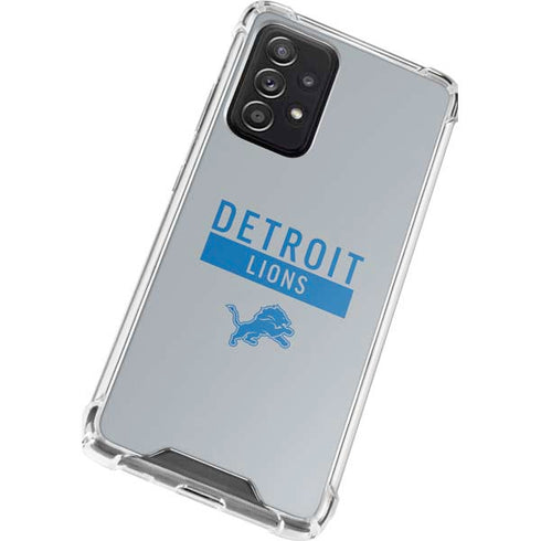 NFL Detroit Lions Grey Performance Series Galaxy A72 5G Clear Case
