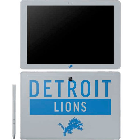 NFL Detroit Lions Grey Performance Series Galaxy Book 12in Skin