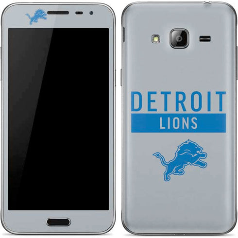 NFL Detroit Lions Grey Performance Series Galaxy J3 Skin