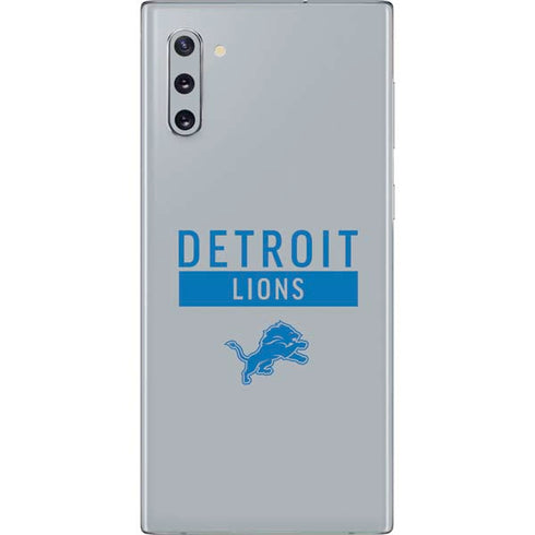 NFL Detroit Lions Grey Performance Series Galaxy Note 10 Skin