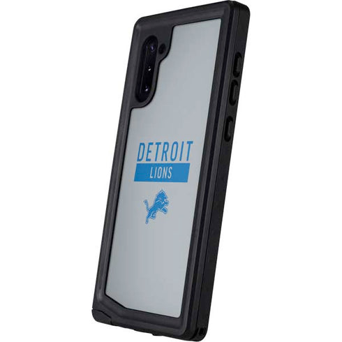 NFL Detroit Lions Grey Performance Series Galaxy Note 10 Waterproof Case