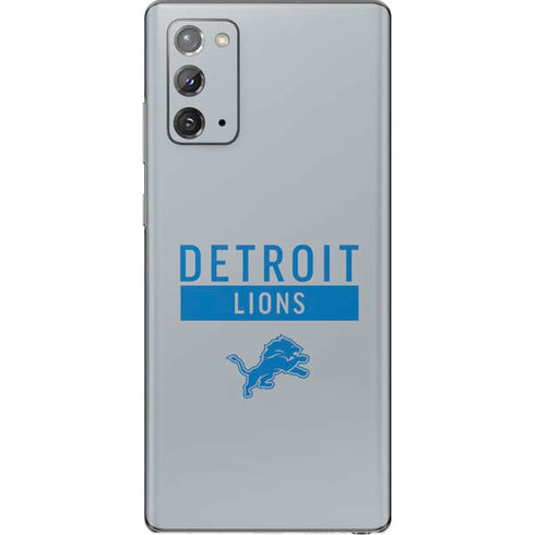 NFL Detroit Lions Grey Performance Series Galaxy Note20 5G Skin