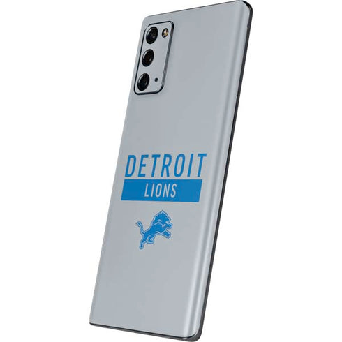 NFL Detroit Lions Grey Performance Series Galaxy Note20 5G Skin