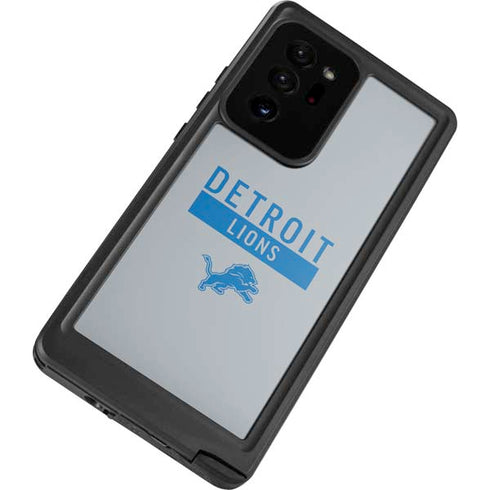 NFL Detroit Lions Grey Performance Series Galaxy Note20 Ultra 5G Waterproof Case