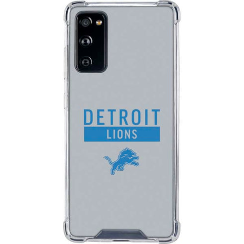 NFL Detroit Lions Grey Performance Series Galaxy S20 FE Clear Case