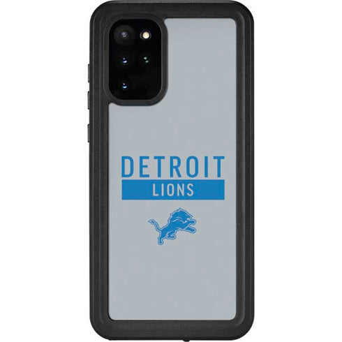 NFL Detroit Lions Grey Performance Series Galaxy S20 Plus Waterproof Case