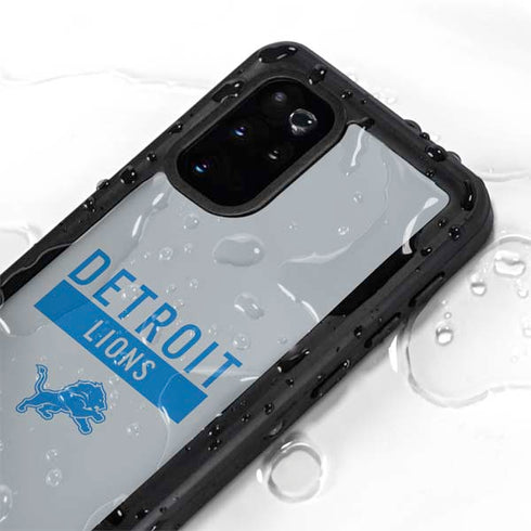 NFL Detroit Lions Grey Performance Series Galaxy S20 Plus Waterproof Case