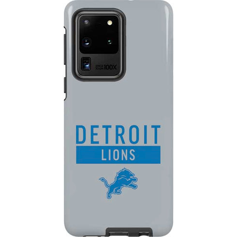NFL Detroit Lions Grey Performance Series Galaxy S20 Ultra 5G Pro Case