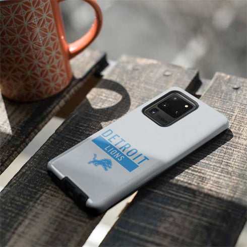 NFL Detroit Lions Grey Performance Series Galaxy S20 Ultra 5G Pro Case