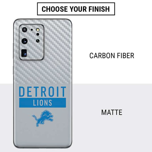NFL Detroit Lions Grey Performance Series Galaxy S20 Ultra 5G Skin