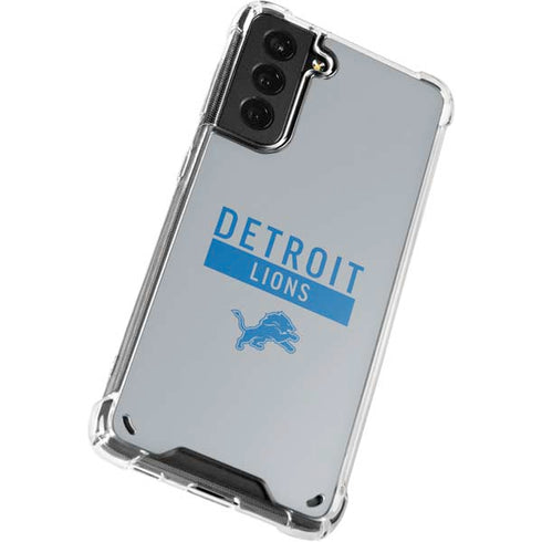 NFL Detroit Lions Grey Performance Series Galaxy S21 5G Clear Case