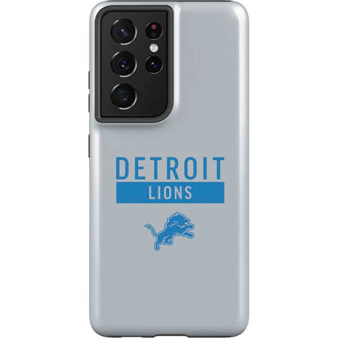 NFL Detroit Lions Grey Performance Series Galaxy S21 Ultra 5G Pro Case
