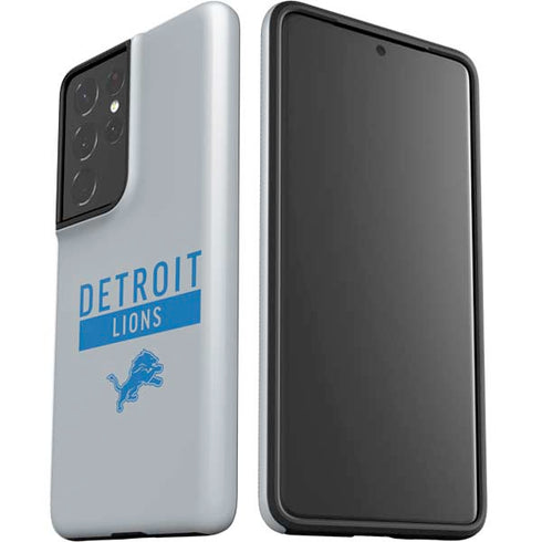 NFL Detroit Lions Grey Performance Series Galaxy S21 Ultra 5G Pro Case