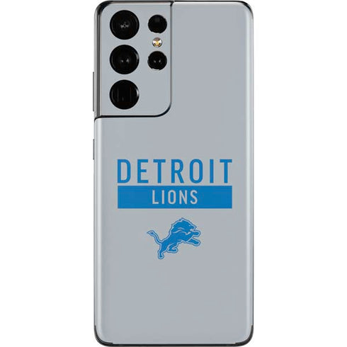 NFL Detroit Lions Grey Performance Series Galaxy S21 Ultra 5G Skin