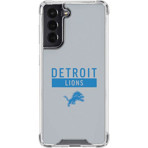 NFL Detroit Lions Grey Performance Series Galaxy S22 Clear Case