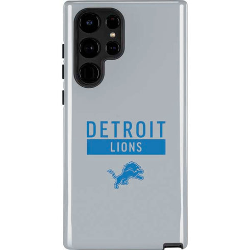 NFL Detroit Lions Grey Performance Series Galaxy S22 Ultra Pro Case