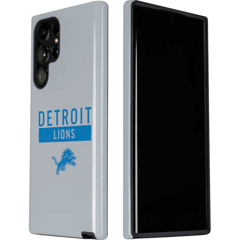 NFL Detroit Lions Grey Performance Series Galaxy S22 Ultra Pro Case