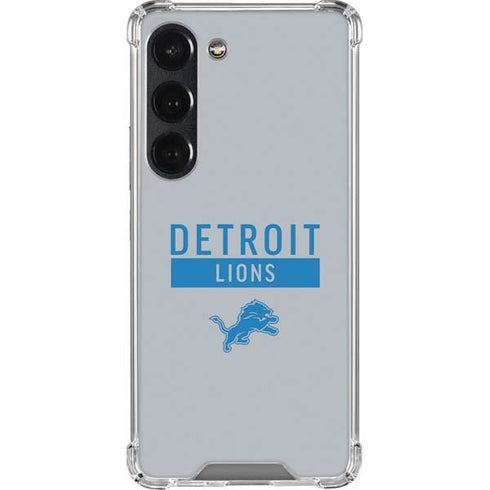 NFL Detroit Lions Grey Performance Series Galaxy S23 Clear Case