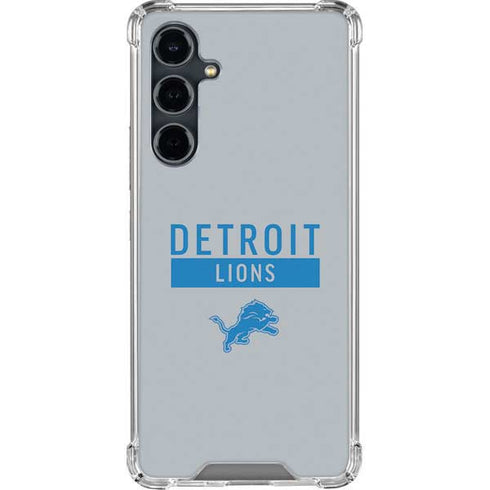 NFL Detroit Lions Grey Performance Series Galaxy S23 FE Clear Case