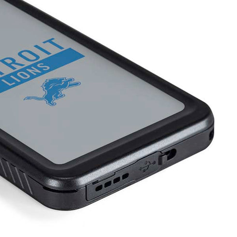 NFL Detroit Lions Grey Performance Series Galaxy S23 Plus Waterproof Case