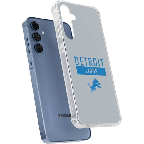 NFL Detroit Lions Grey Performance Series Galaxy S24 Clear Case