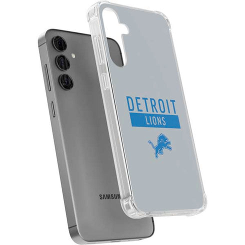 NFL Detroit Lions Grey Performance Series Galaxy S24 Plus Clear Case
