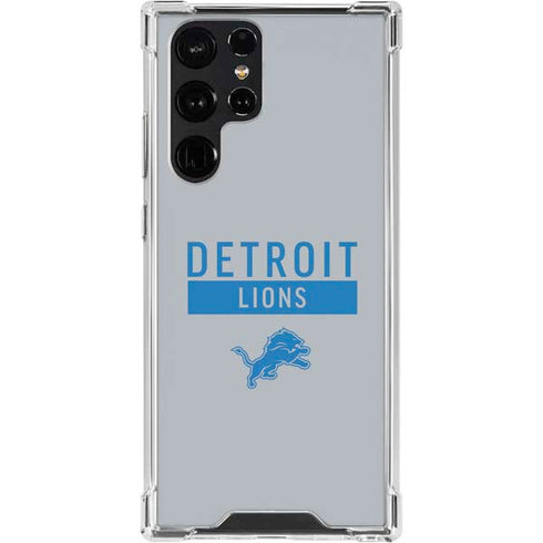 NFL Detroit Lions Grey Performance Series Galaxy S24 Ultra Clear Case