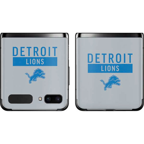 NFL Detroit Lions Grey Performance Series Galaxy Z Flip Skin