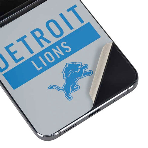 NFL Detroit Lions Grey Performance Series Galaxy Z Flip5 5G Skin