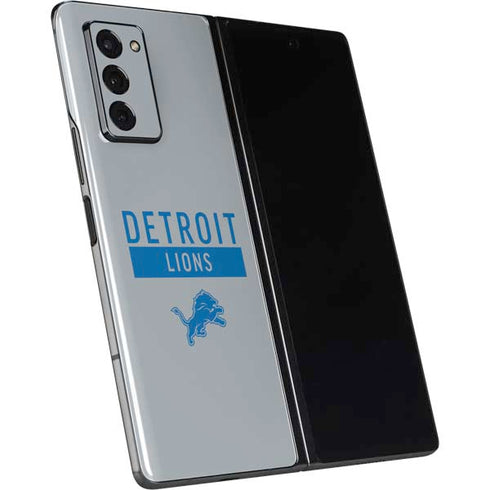 NFL Detroit Lions Grey Performance Series Galaxy Z Fold2 5G Skin